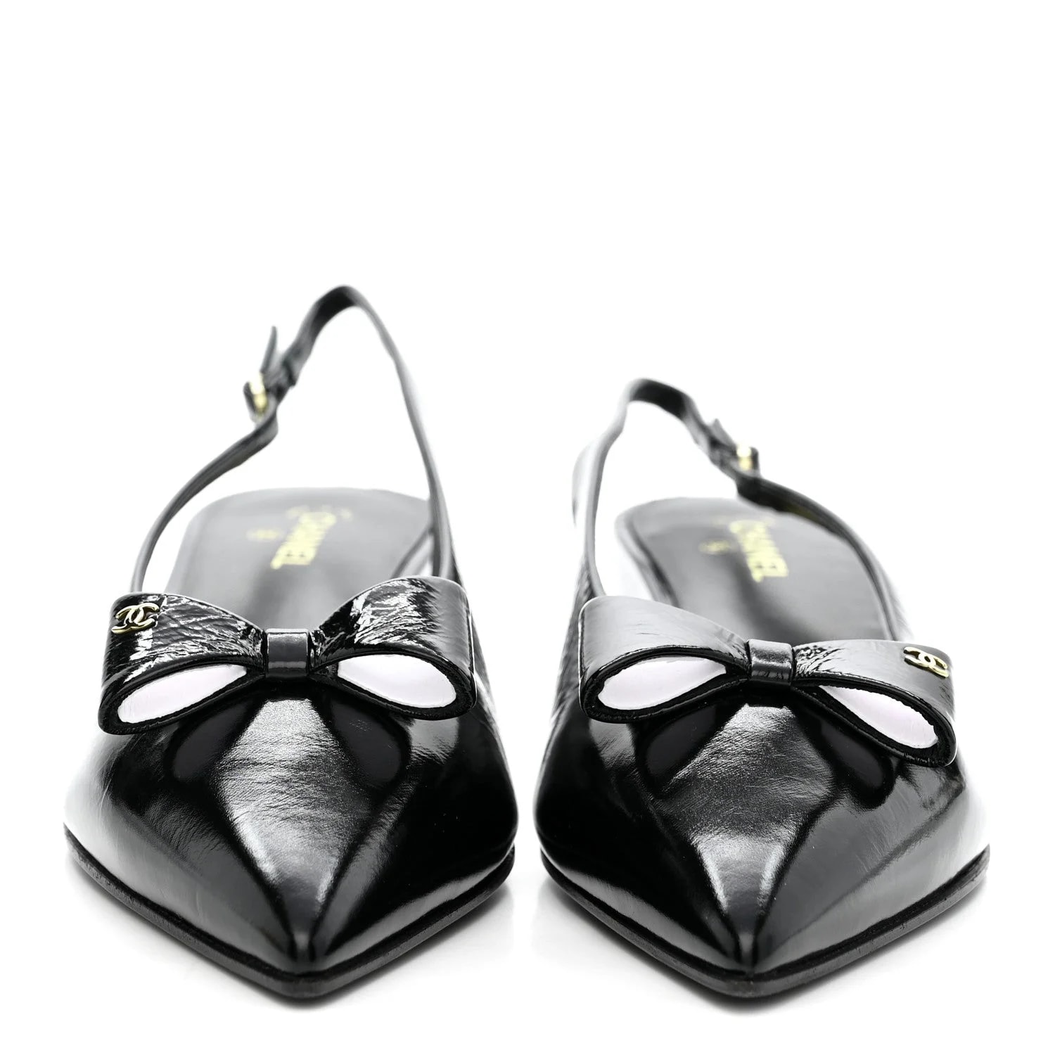 Crumpled CC Bow Slingback 38.5 3