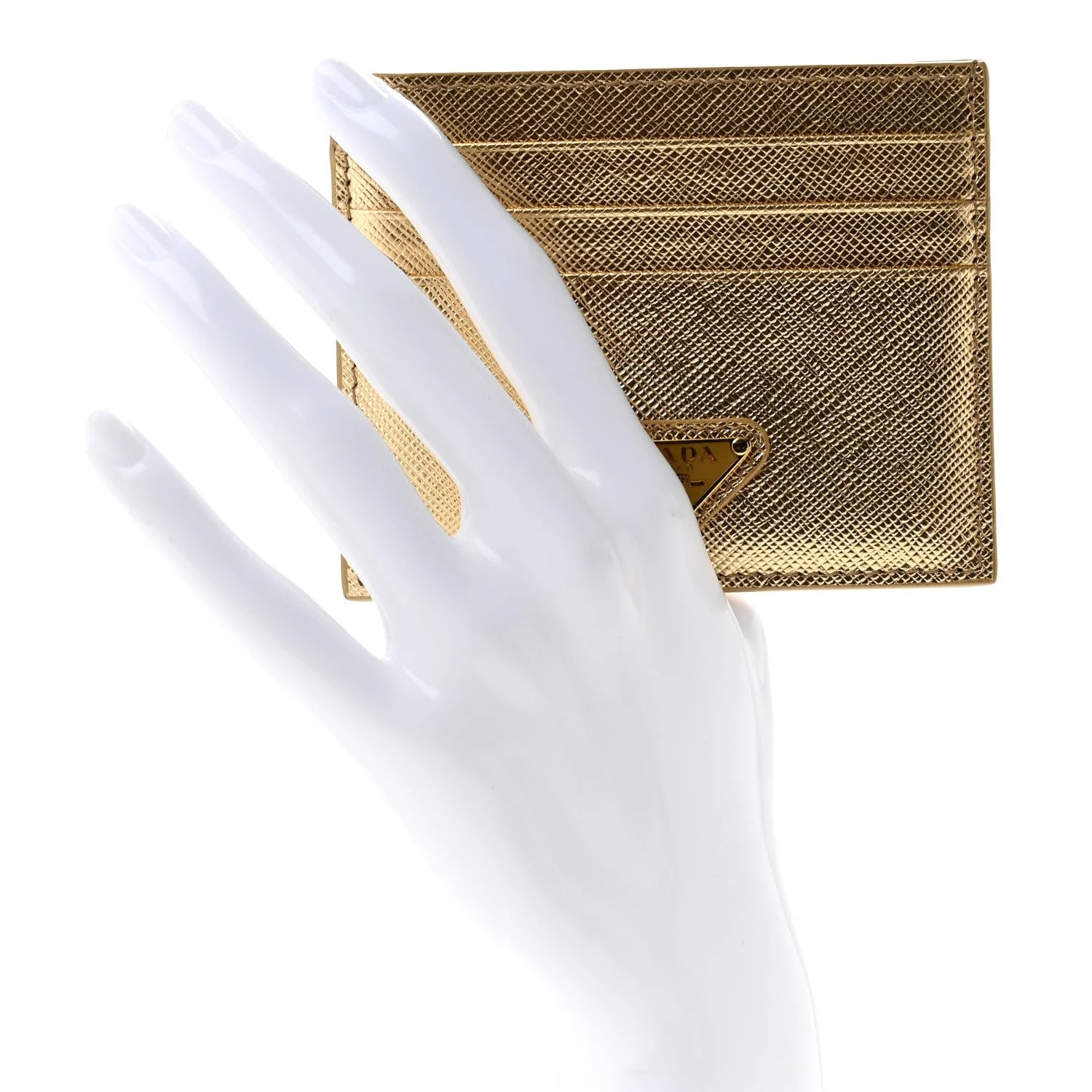 Metallic Triangle Card Holder Platino 2