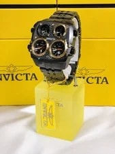 Invicta — Invicta Aviator Zulu Time 49606 ’s 50mm Black Gold 4 Time Zone NEW — Watch — resale