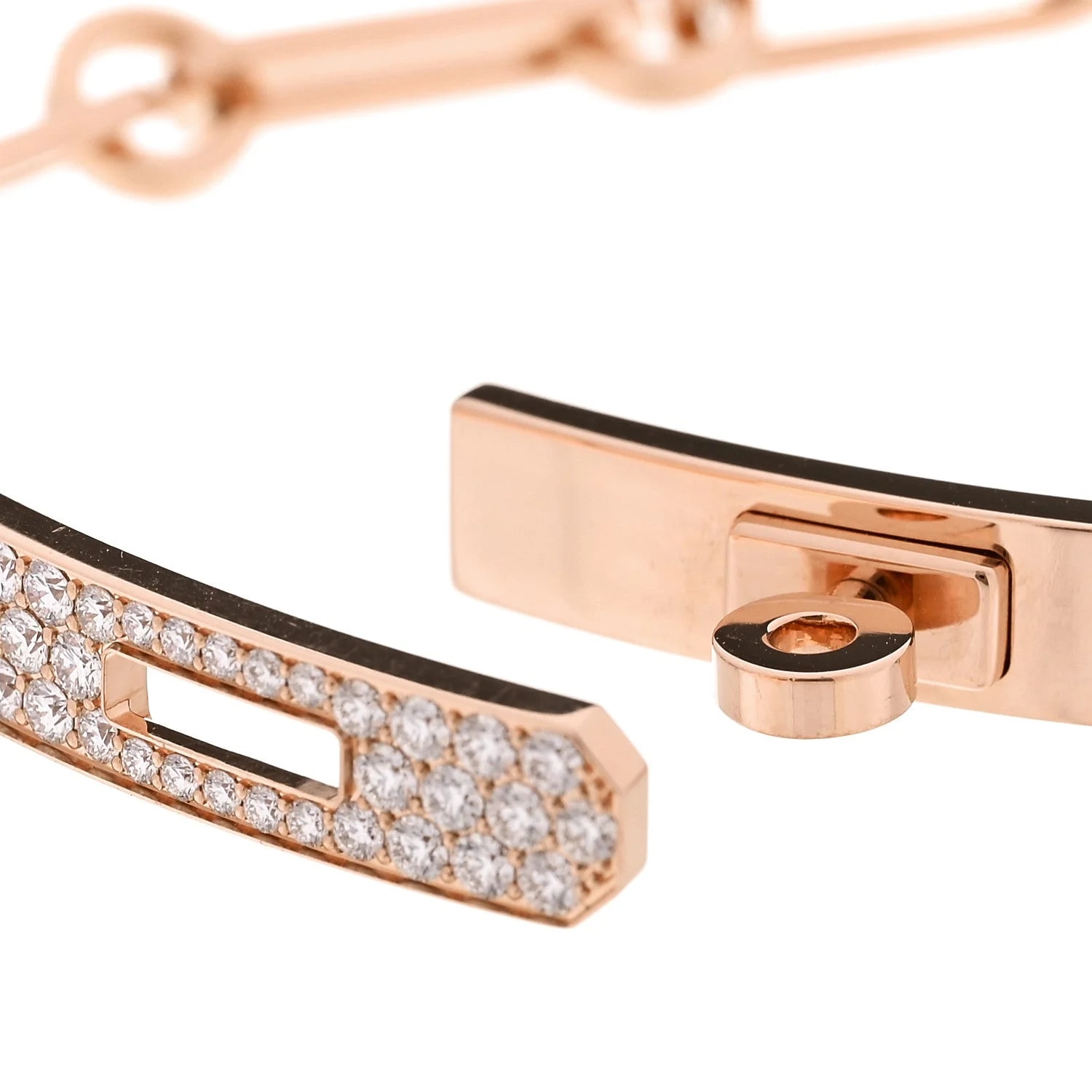 18K Rose Gold Pave Kelly Chaine ST 4