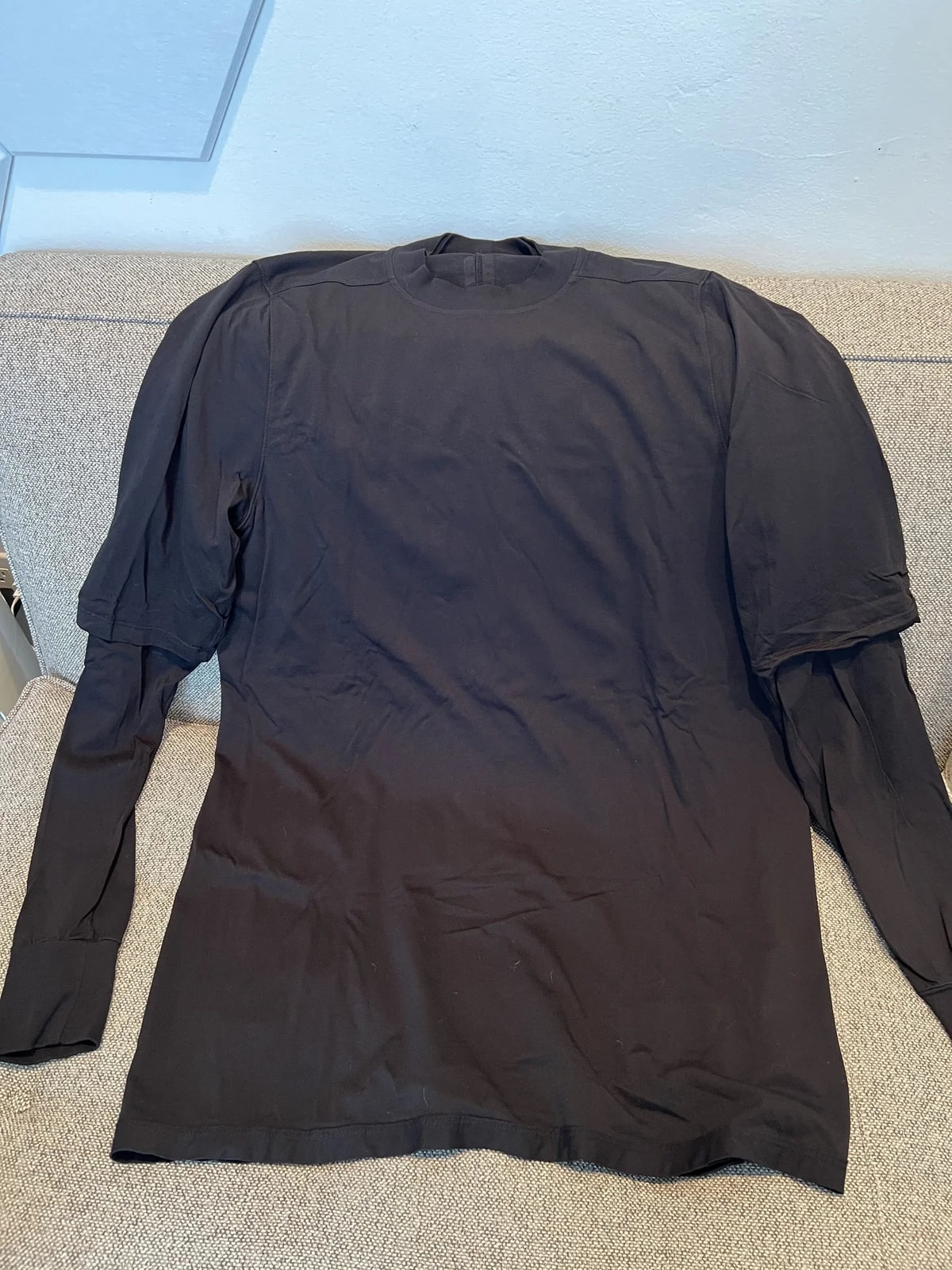 Rick Owens DRKSHDW — Rick Owens Drkshdw Double Layer Hustler Long Sleeve T-Shirt — streetwear — resale