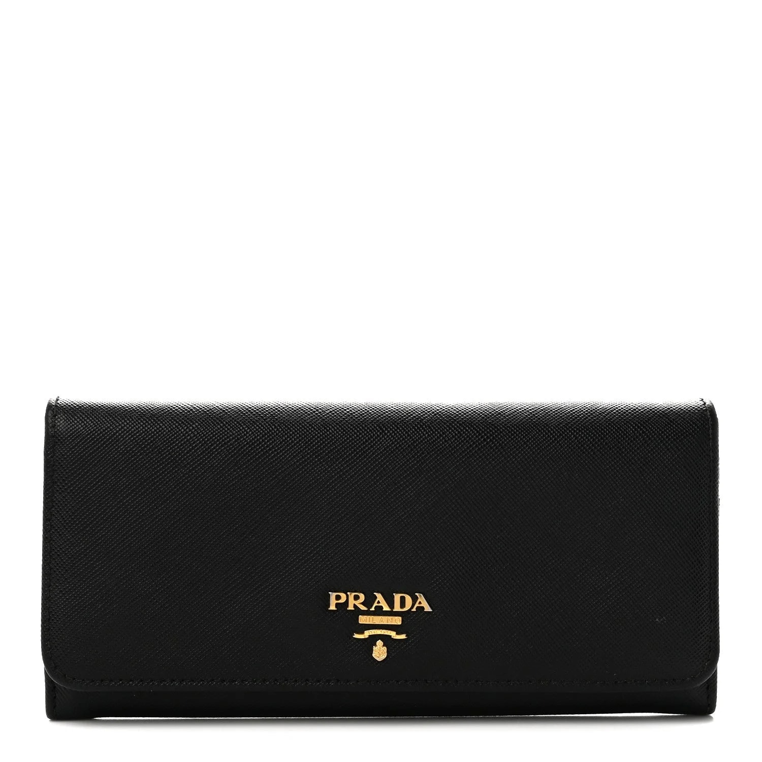 Prada — Metal Continental Flap Travel Wallet — Accessory — resale