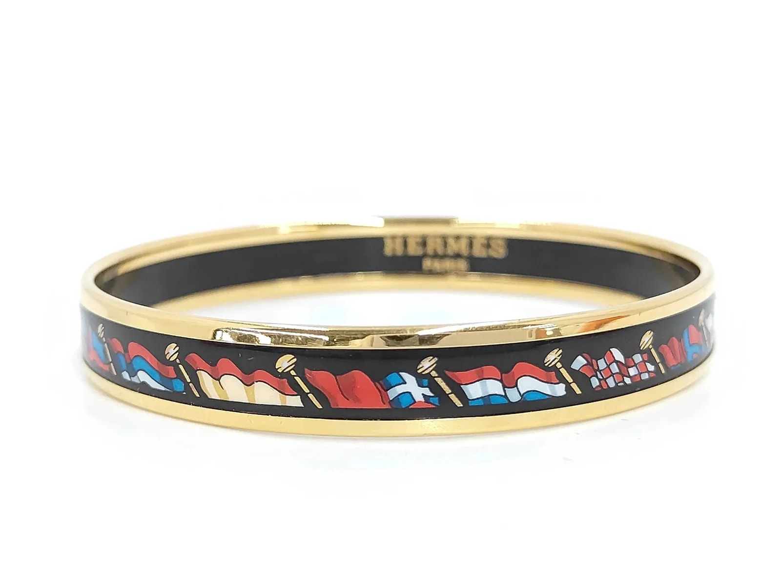 Hermès — Hermes Uni Bangle Enamel Metal Jewelry — Accessory — resale