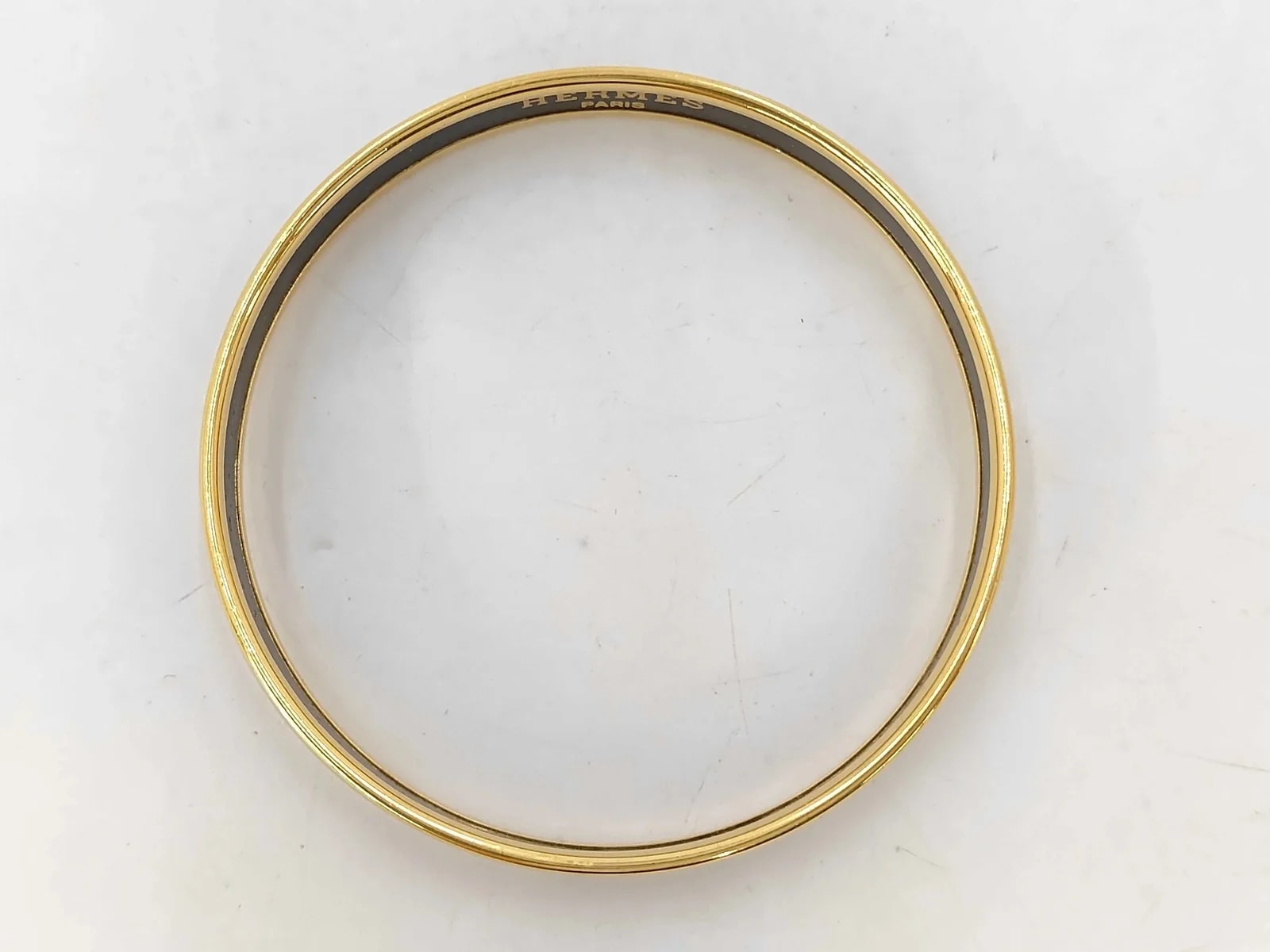Hermes Uni Bangle Enamel Metal Jewelry 2