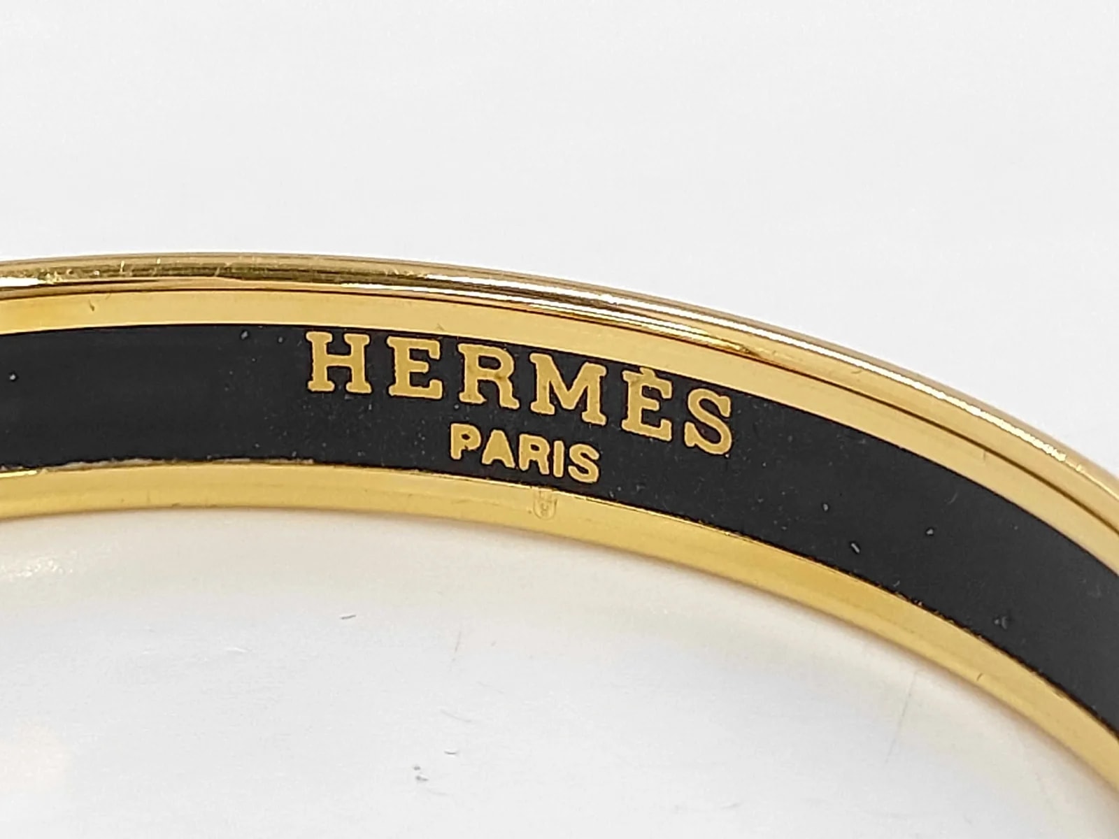 Hermes Uni Bangle Enamel Metal Jewelry 3