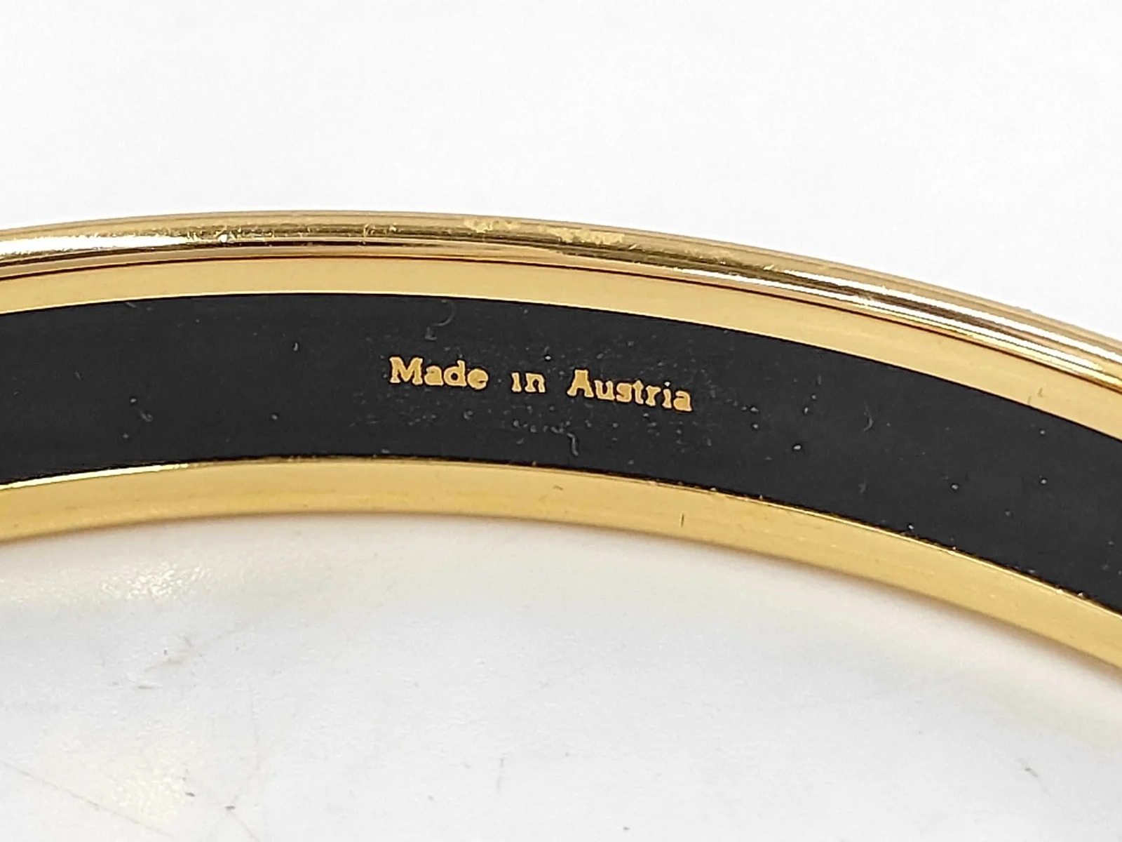 Hermes Uni Bangle Enamel Metal Jewelry 4