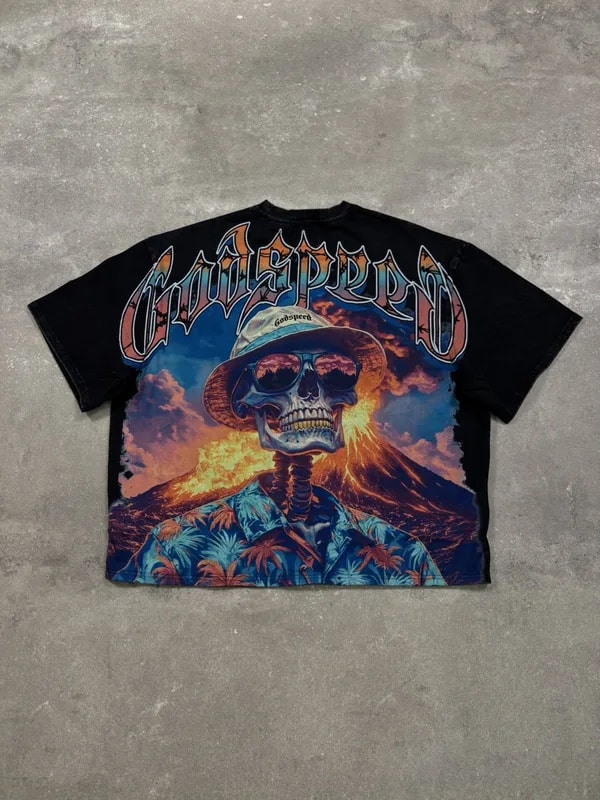 Godspeed Natural Disaster Tee, Washed Black 2