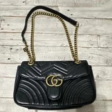 Gucci — Gucci GG Marmont Chevron W/ Chain Strap — Handbag — resale