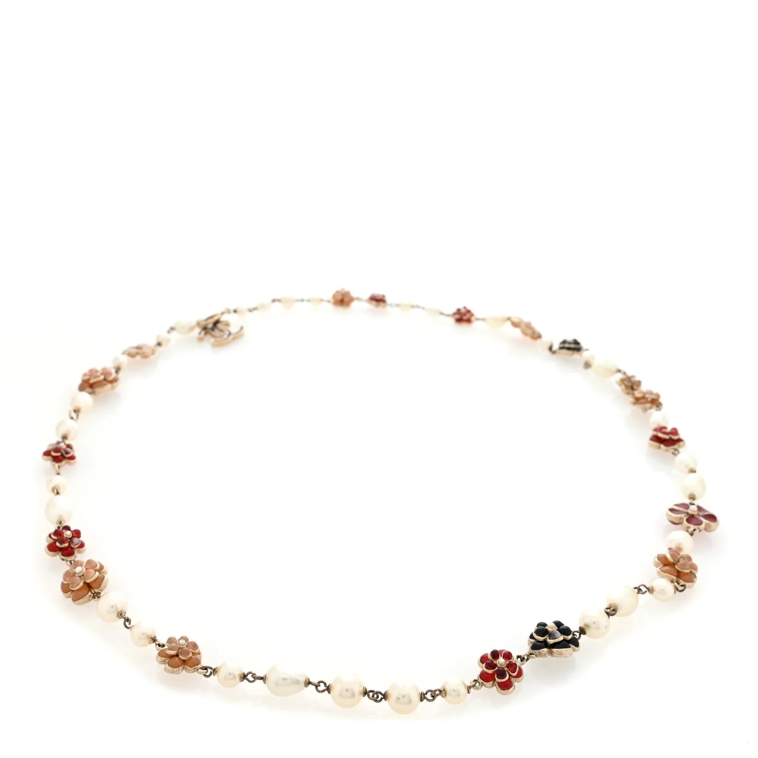 Chanel — Gripoix Enamel Camellia Belt — Jewelry — resale