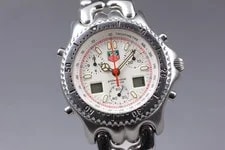 【】 TAG Heuer SEL CG1111-0 Chronograph 200M White Dial Quartz 3