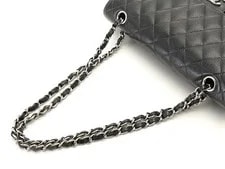 Chanel Matelassé W Flap 25 Chain / SV Caviarskin #DB789 4
