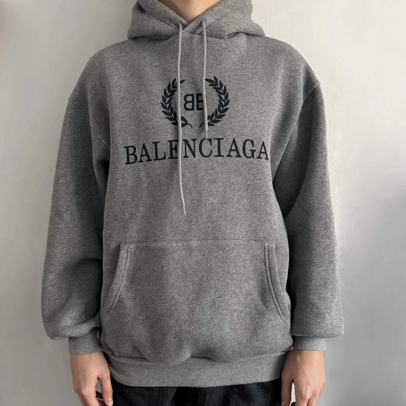 Balenciaga — Balenciaga BB Crest Logo Hoodie Heather — streetwear — resale