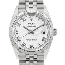 Rolex — Rolex Datejust 36 126234 White Roman 5 Row Jubilee Bracelet Random Number Se... — Watch — resale