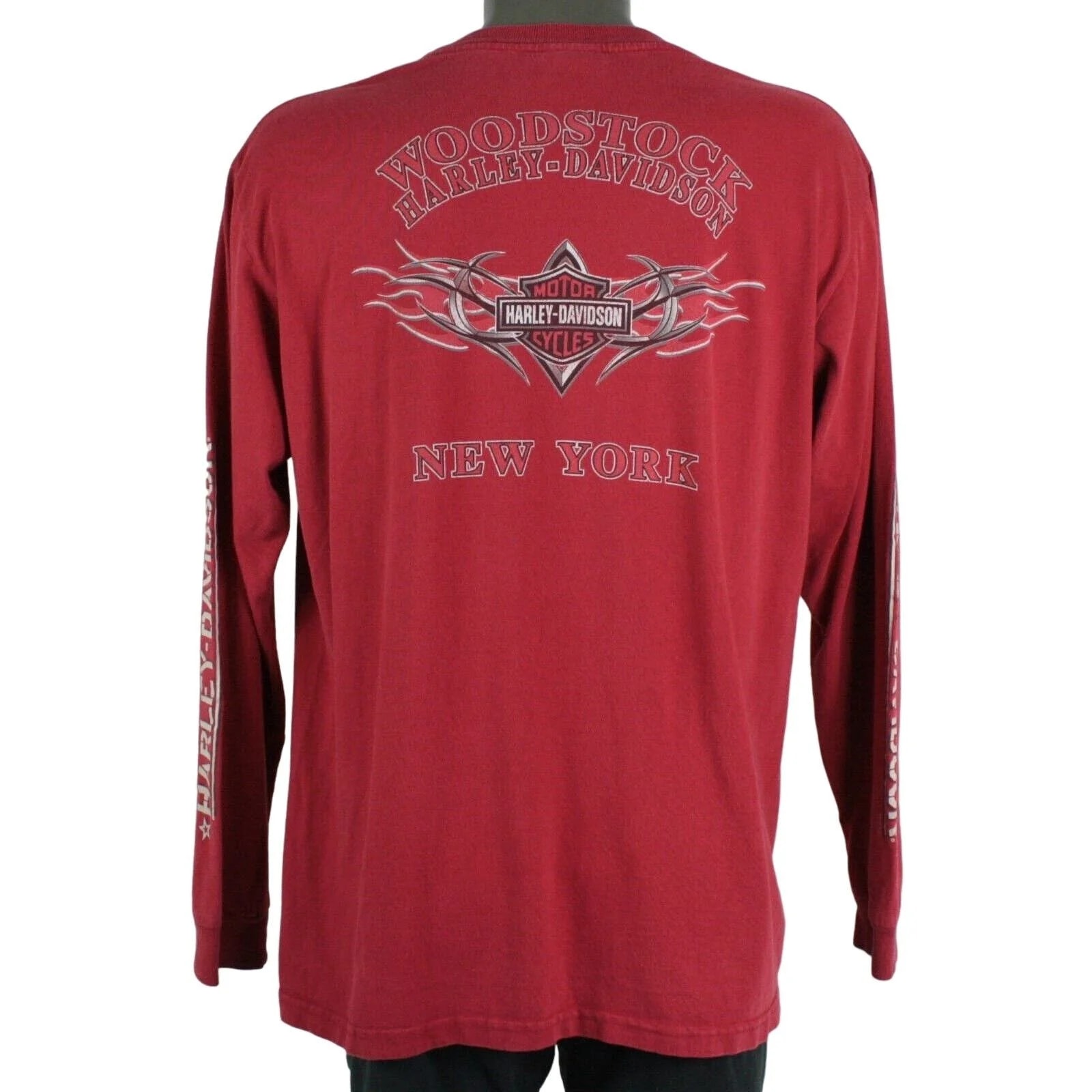 Harley Davidson Shirt XL Tribal Sleeve Biker Y2K USA — streetwear — resale