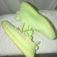 Yeezy Boost 350 V2 Glow Low Top Lace-Up Striped Athletic 4
