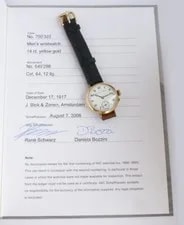 IWC — IWC Schaffhausen 14k Gold With Extract From the Archive 1917 — Watch — resale