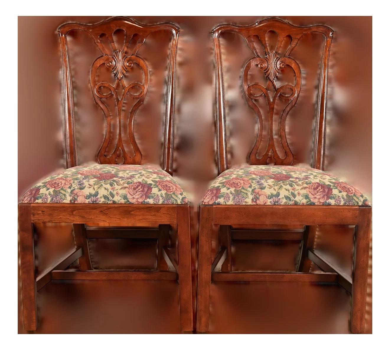 Henredon — Henredon Georgian Carved Side Or Dining , Pair — Furniture — resale