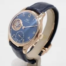 IWC Portuguese Tourbillon Portugieser 18k Rose Gold Blue 43mm IW546305 2