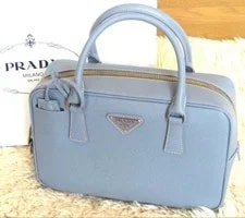 Prada — Prada Lux BN1113 Pervinca Metal Logo — Handbag — resale