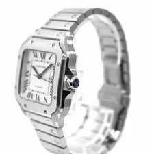 Cartier Santos WSSA0029 Stainless Steel Diamond 35.1mm #KNW2385 2