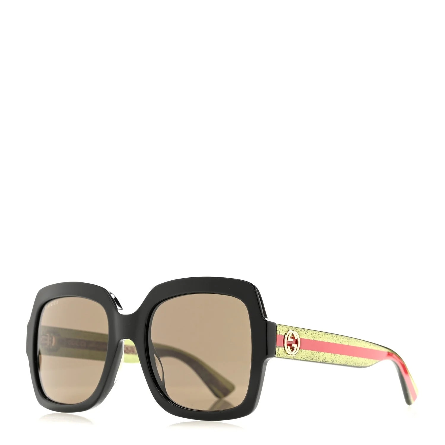 Gucci — Acetate Square Frame Web Glitter Sunglasses GG0036SN — Accessory — resale