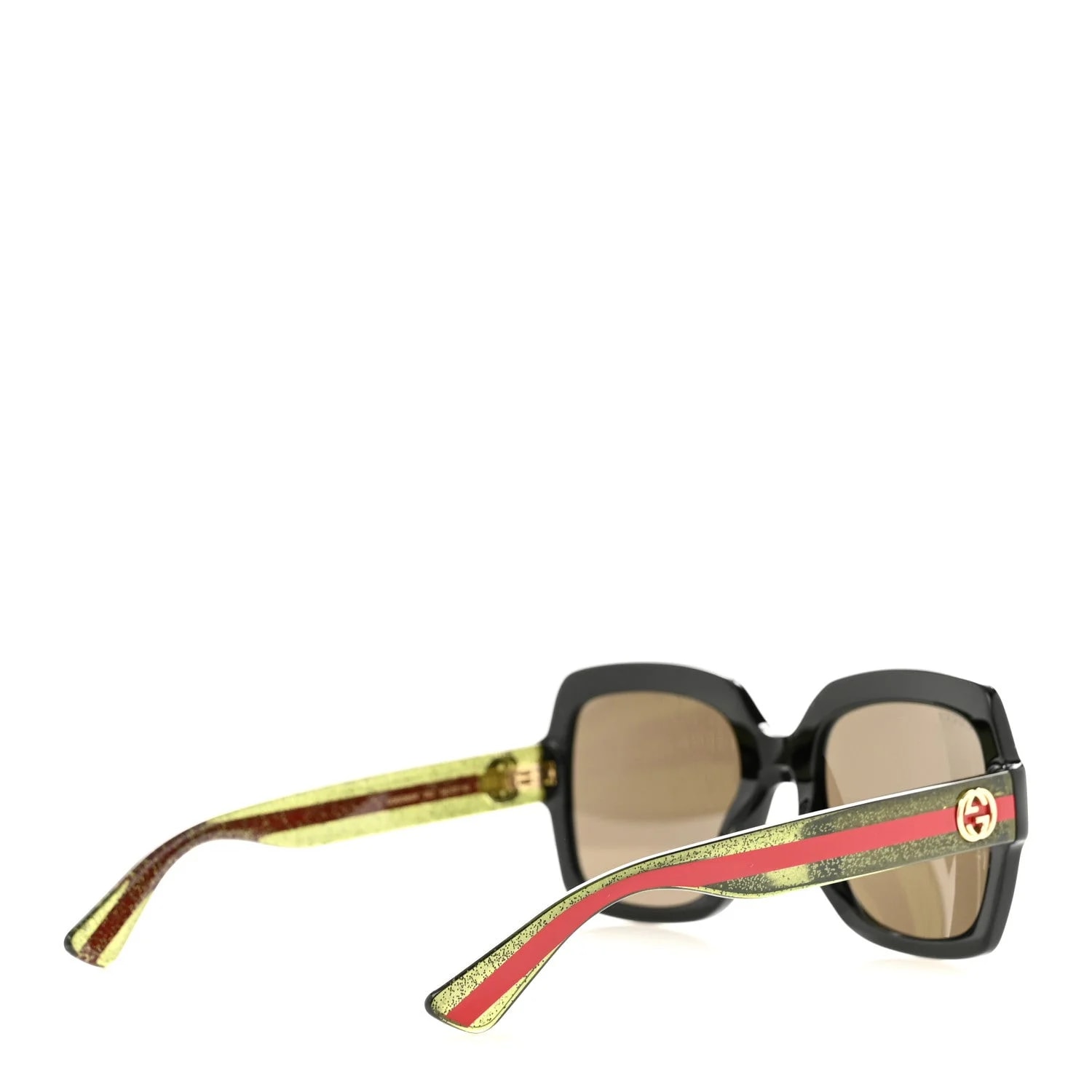 Acetate Square Frame Web Glitter Sunglasses GG0036SN 4