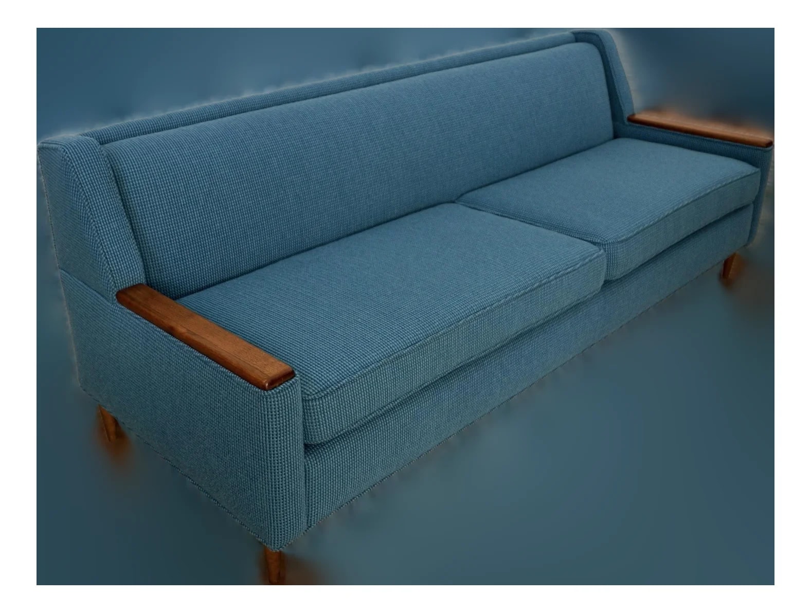 Knoll — 1960’s Mid-Century Modern Papa Bear Style Arm in Knoll Textiles — Furniture — resale