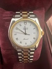 Tudor Monarch 15633 Silver Gold White Dial 2