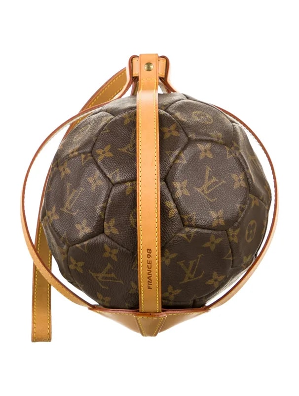 Louis Vuitton — Special Edition World Cup 1998 Commemorative Soccer Ball & Carry Strap Set — Furniture — resale