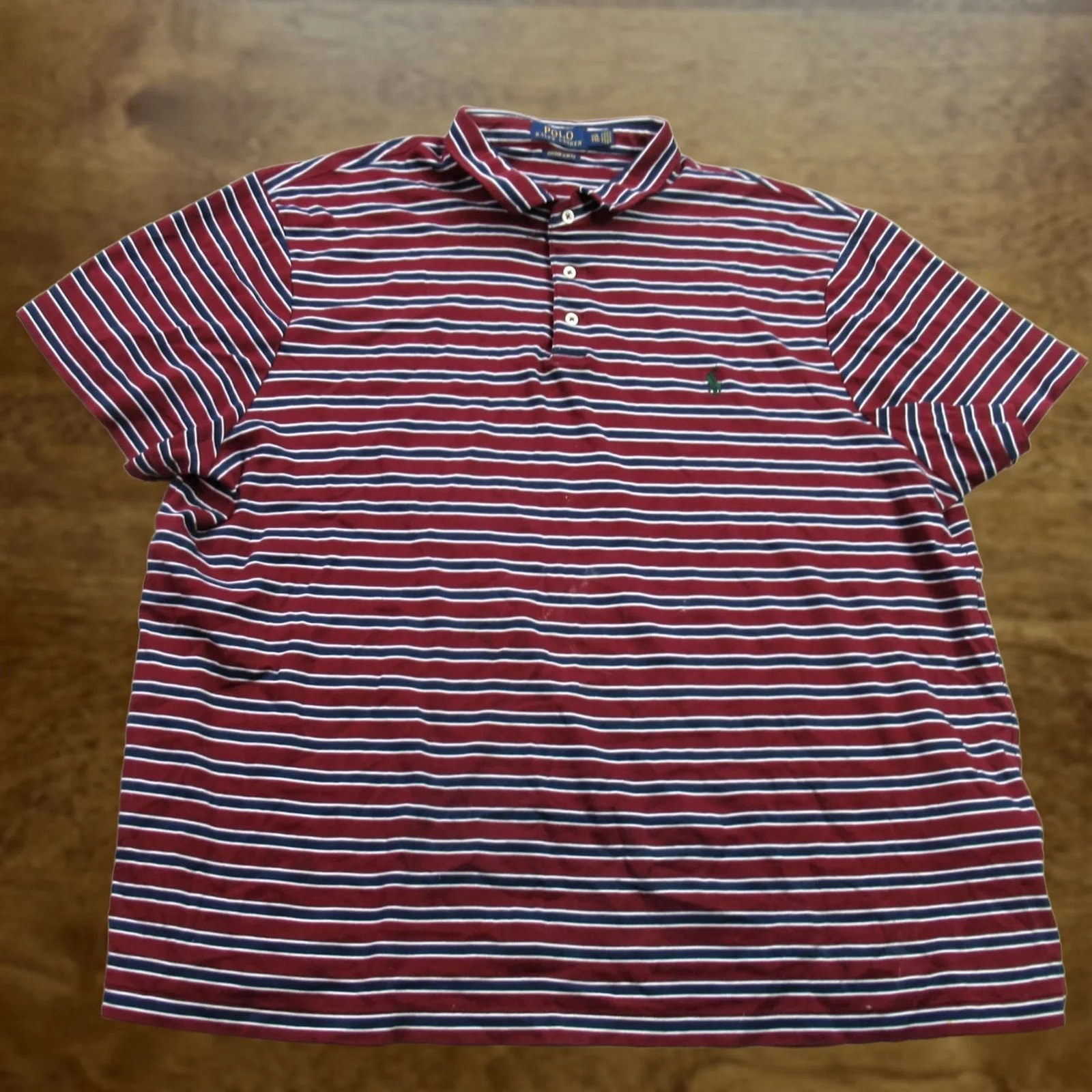 Polo Ralph Lauren — Polo Ralph Lauren Shirt Mens 2XL Short Sleeve Slim Fit Stripes Polo Shirt Slim Fit Striped Multicolor Button Logo Embroidered Casual Wear Mens — streetwear — resale