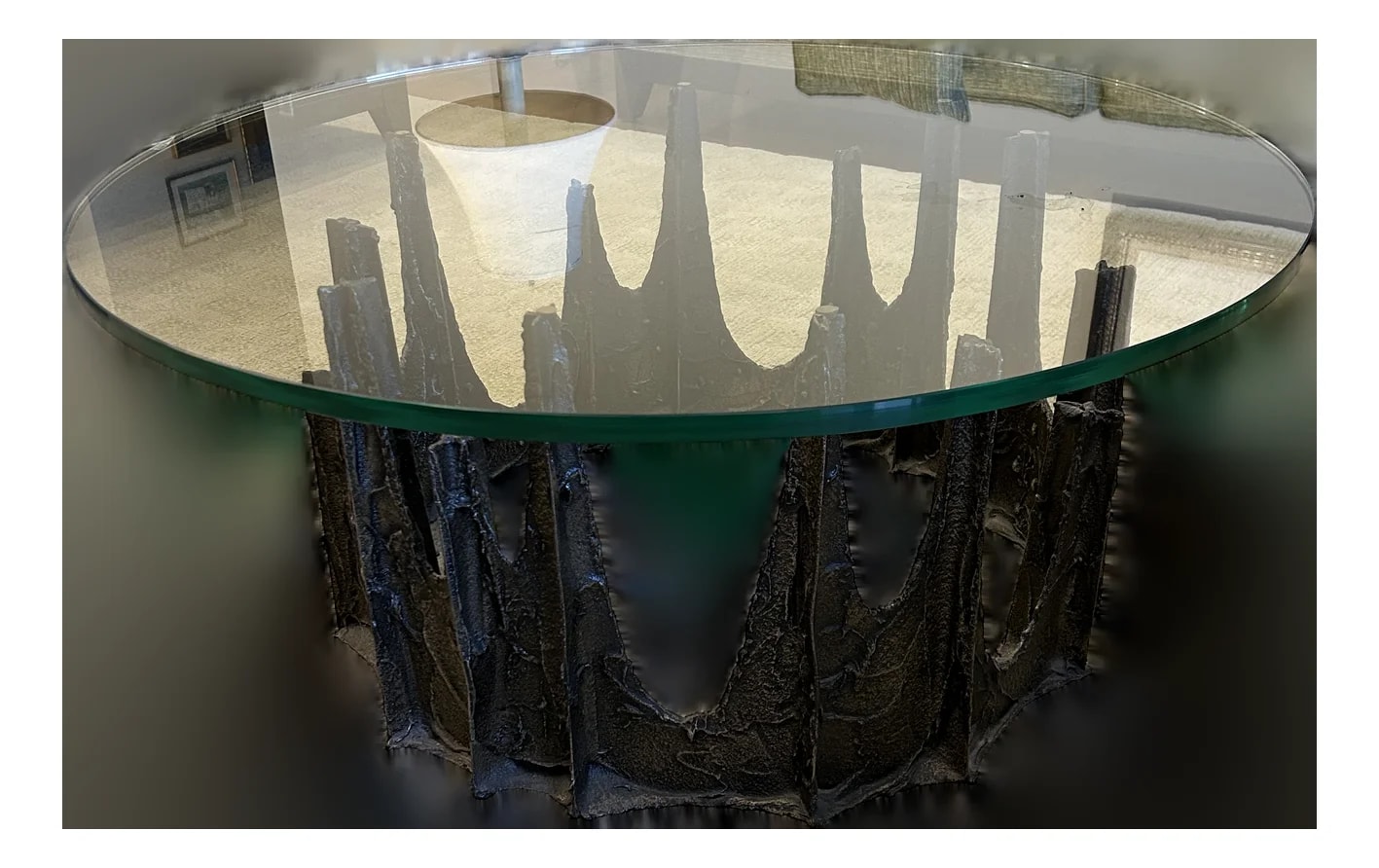 Paul Evans — Paul Evans Round Stalagmite in Sculptured 1969 (Signed) — Furniture — resale