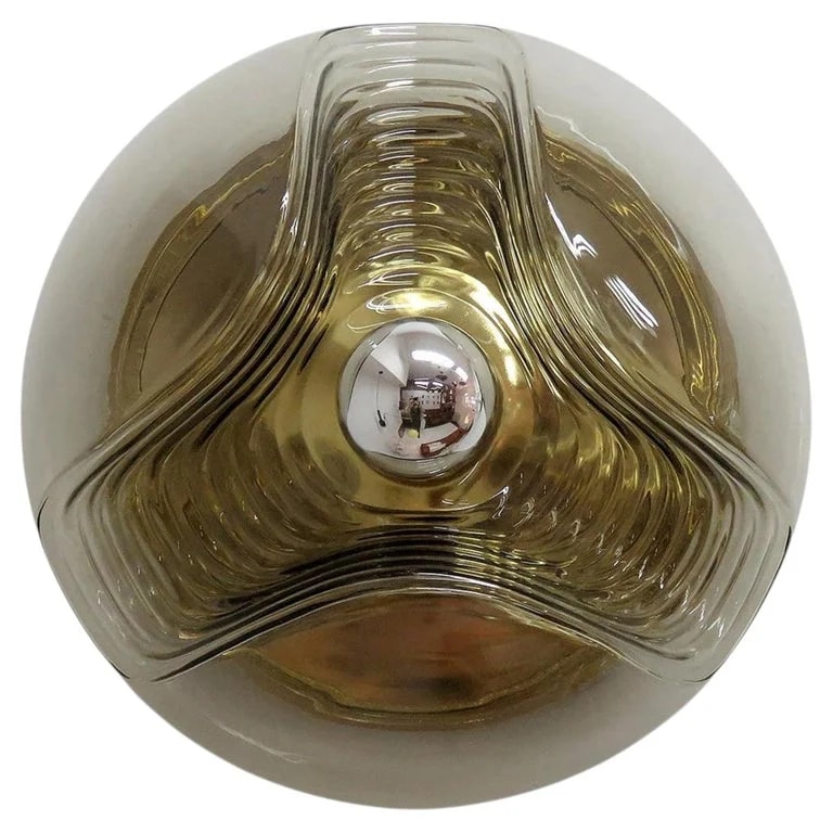 Peill & Putzler Smoked Flushmount Light, 1970 — Furniture — resale