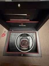 Tudor Fastrider Black Shield Chronograph Black/Red Dial Rubber Strap Box/Papers 3