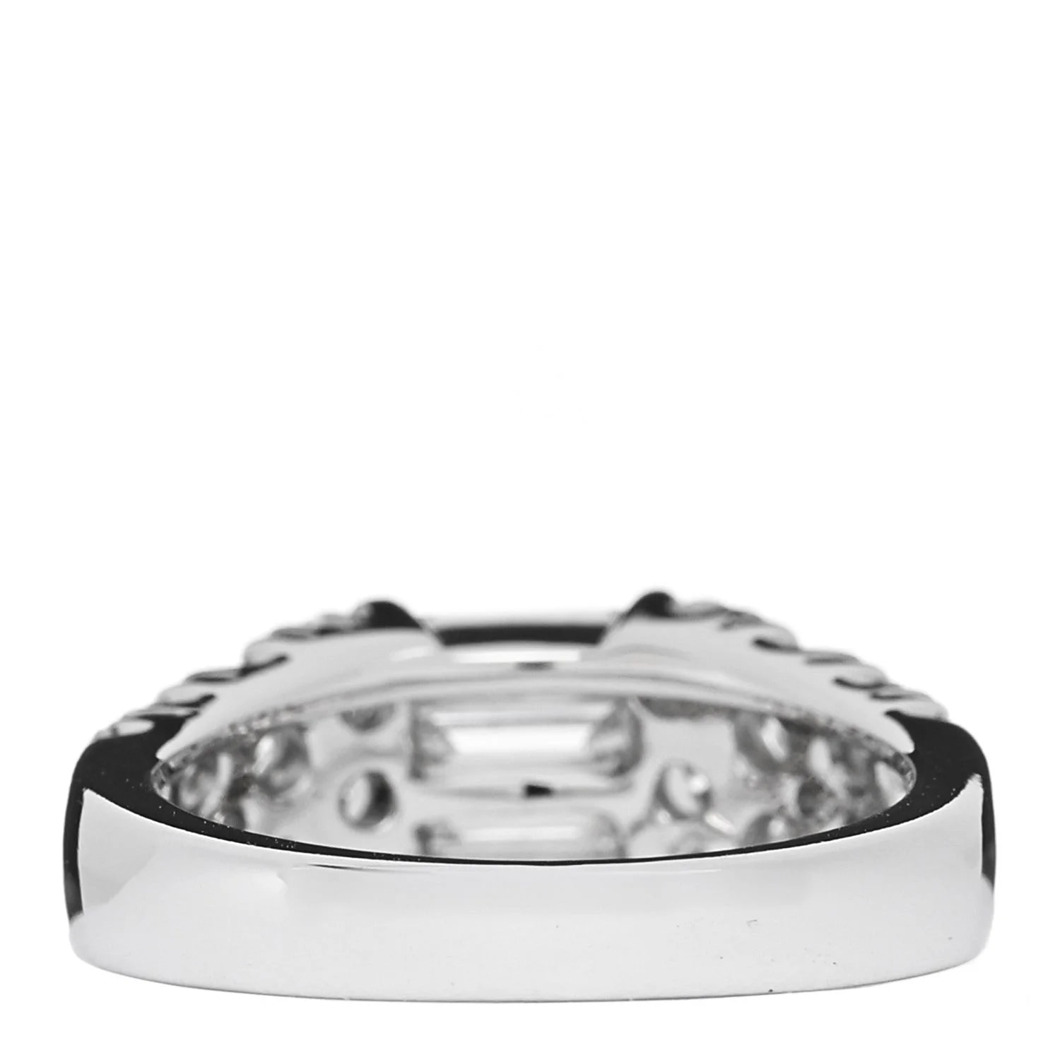 18K White Gold 1.92ctw Baguette Round Cut 50 5.25 4