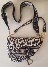 Dior — Christian Dior Mizza Leopard w/ Strap. [E1 31] — Handbag — resale
