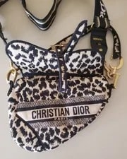 Christian Dior Mizza Leopard w/ Strap. [E1 31] 2