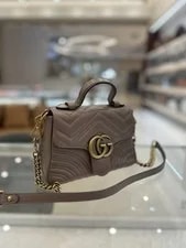 Auth Gucci GG Marmont Chevron Crossbody 2
