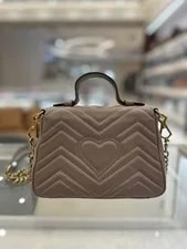 Auth Gucci GG Marmont Chevron Crossbody 4