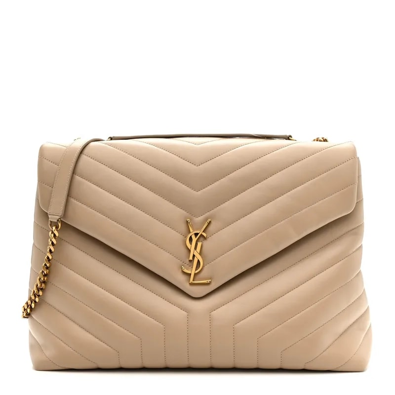 Saint Laurent — Large Loulou Monogram Chain Satchel Dark — Handbag — resale