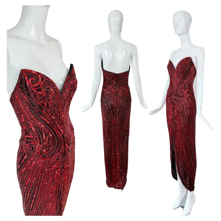 Bob Mackie — Bob Mackie Heavily Embellished Evening Gown — Clothing — resale