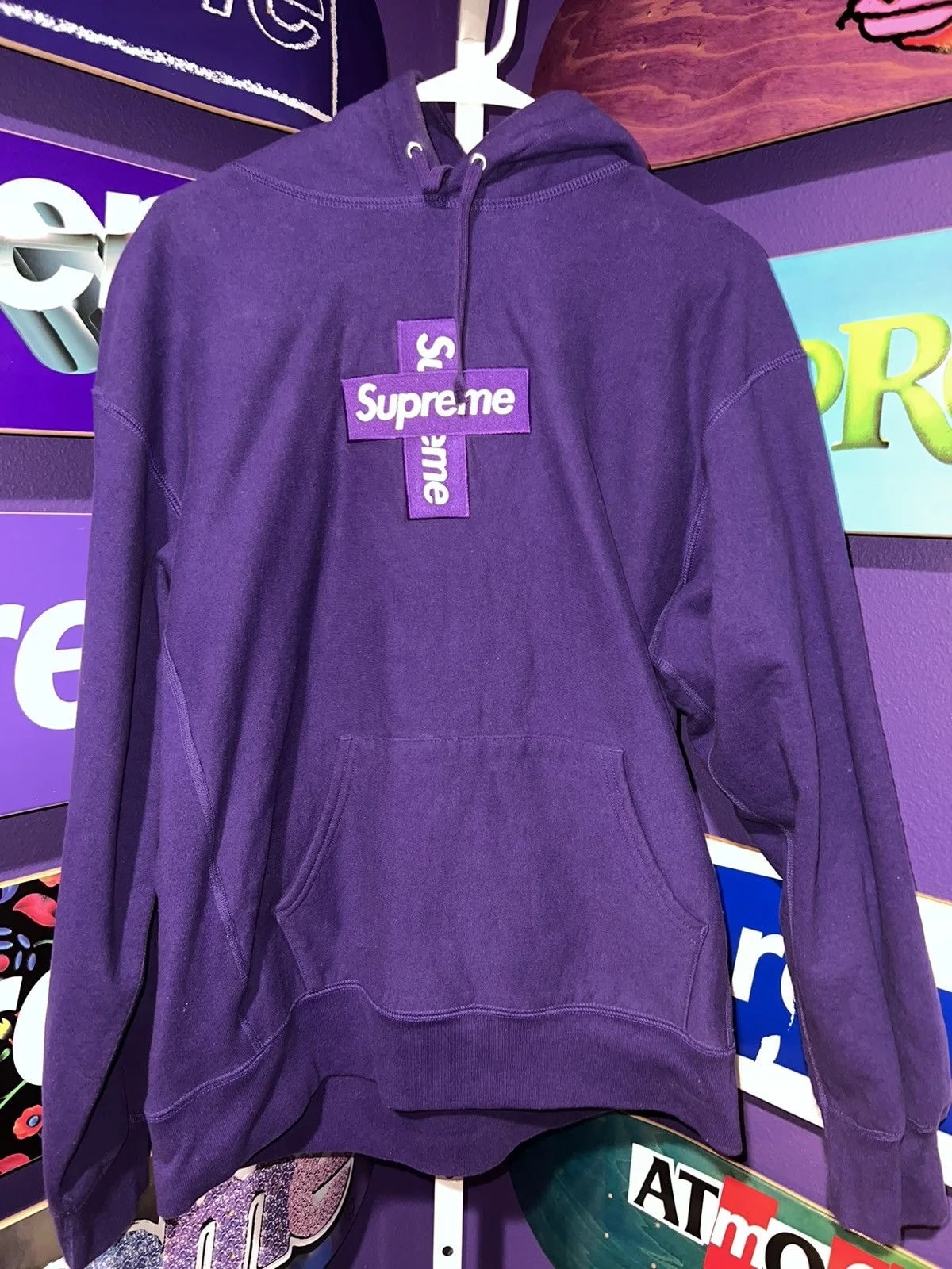Supreme Cross Box Logo Hooded Sweatshirt 2