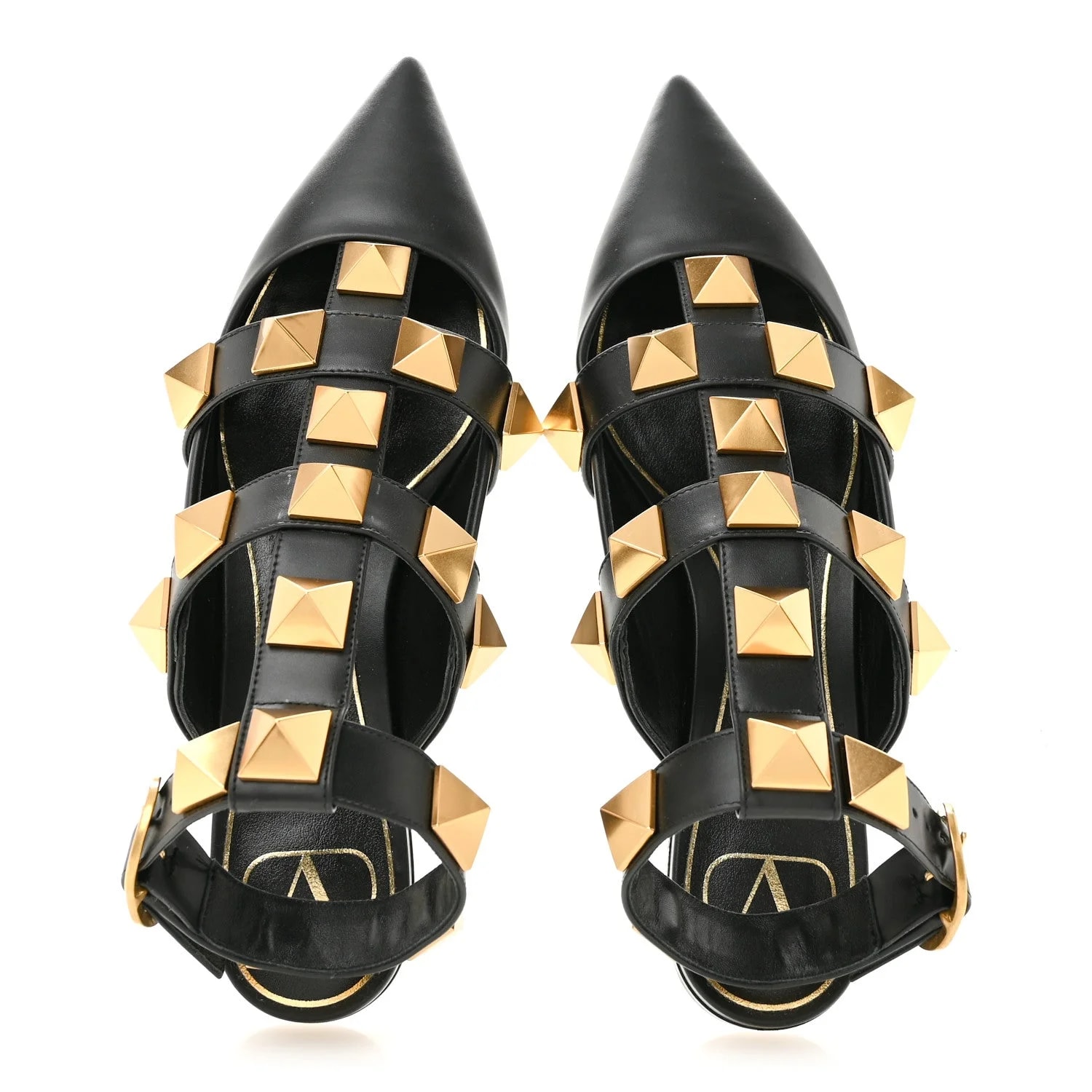 Roman Stud Ankle Strap Mules 37.5 2