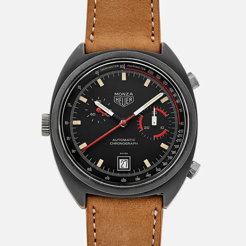 Heuer — 1970s Heuer Monza Ref. 150.501 in Black PVD — Watch — resale