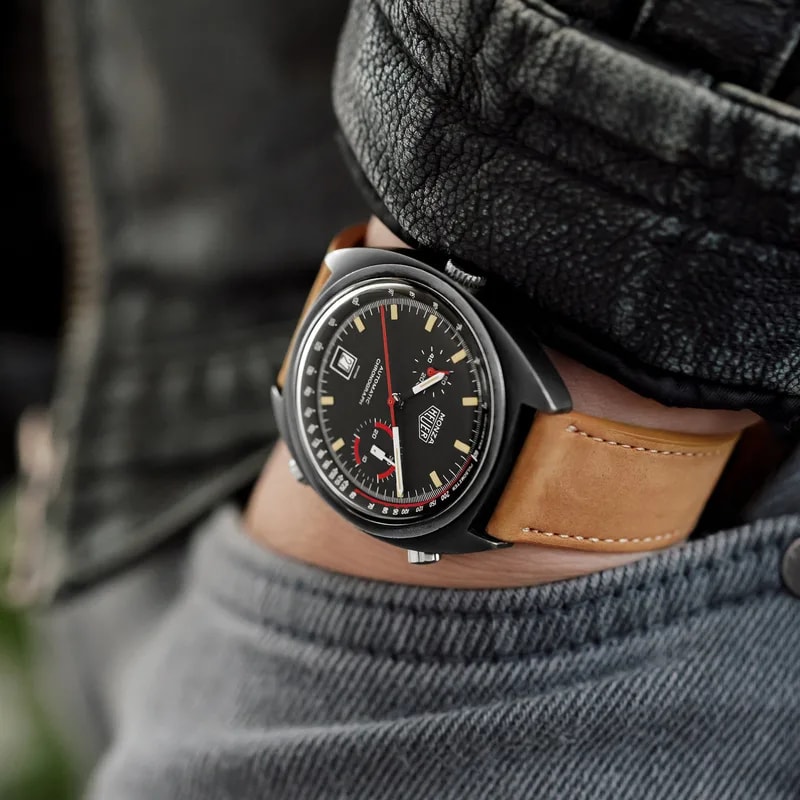 1970s Heuer Monza Ref. 150.501 in Black PVD 2