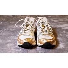 Asics Gel-kayano 14 White Gold Metallic Running Shoes 1203A537 10 2