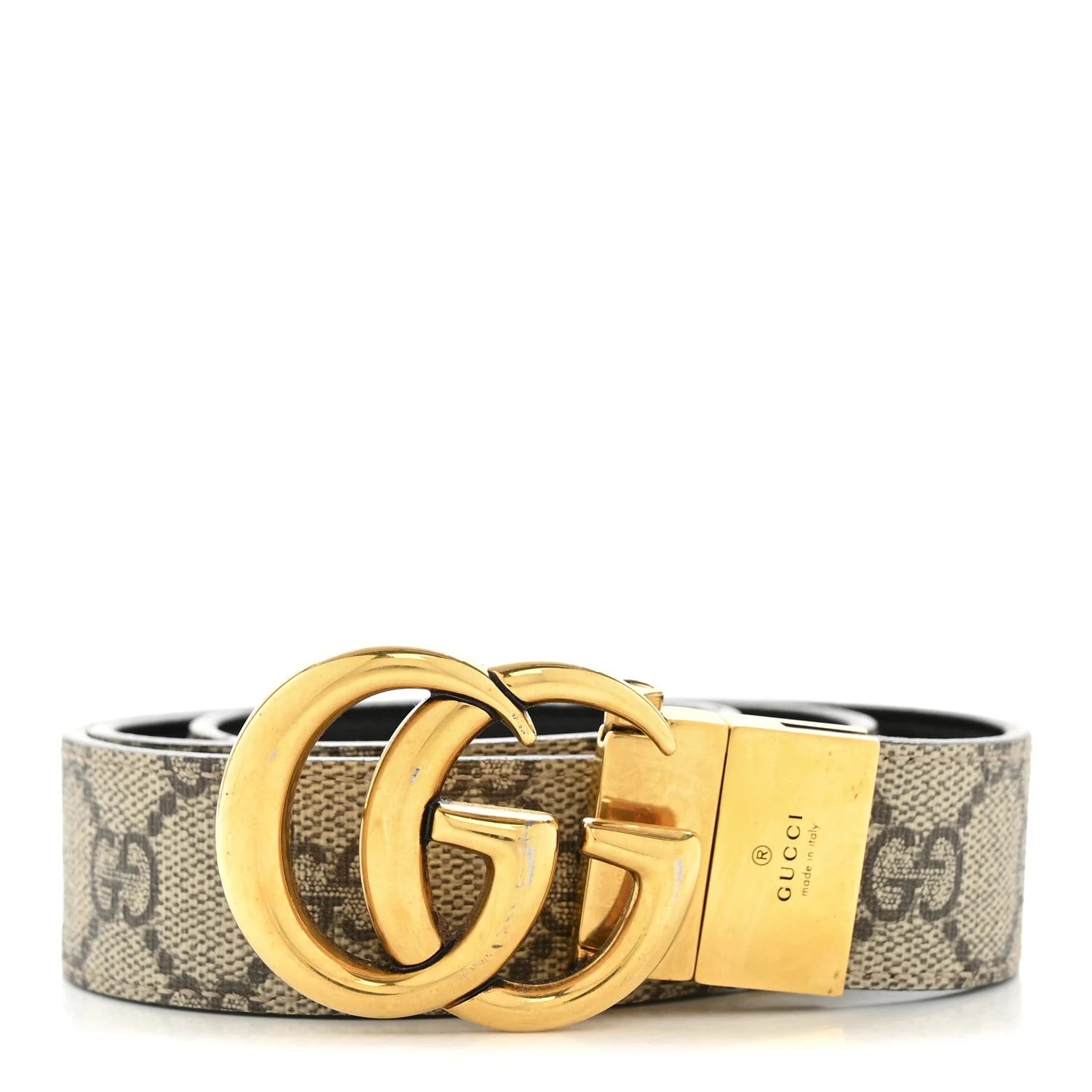 Gucci — Plutone Double G Reversible 75 30 Belt New Acero — Accessory — resale