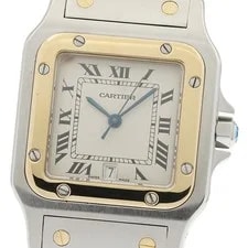 Cartier — Cartier Santos GalbeeLM W20011C4 Date YG Bezel Beige Dial Quartz 's_979357 — Watch — resale