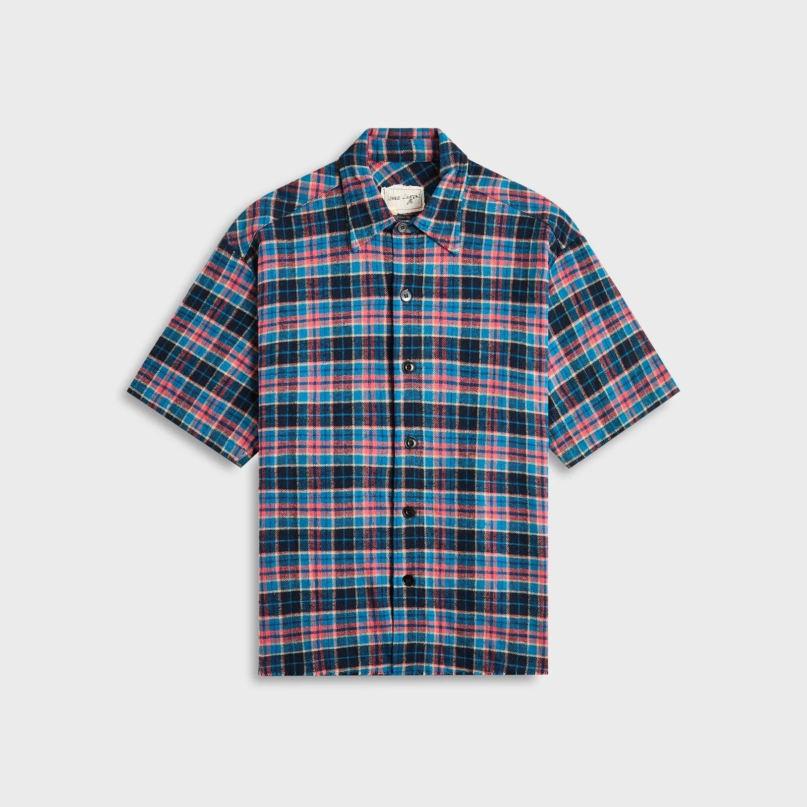 $795 Greg Lauren Plaid Short Sleeve Shirt — streetwear — deal