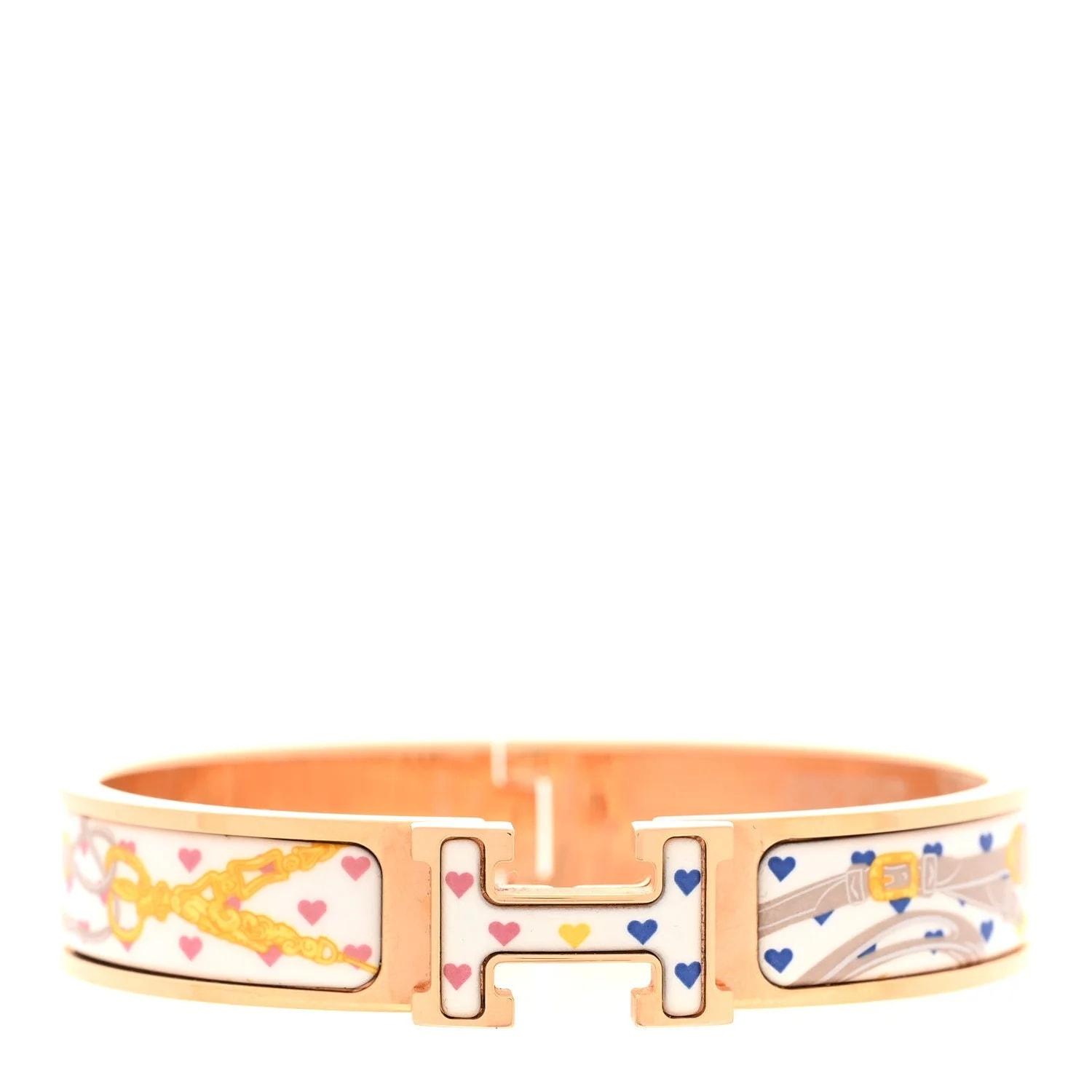 Hermès — Enamel Narrow Print Brides de Gala Love Clic Clac H Confettis — Jewelry — resale