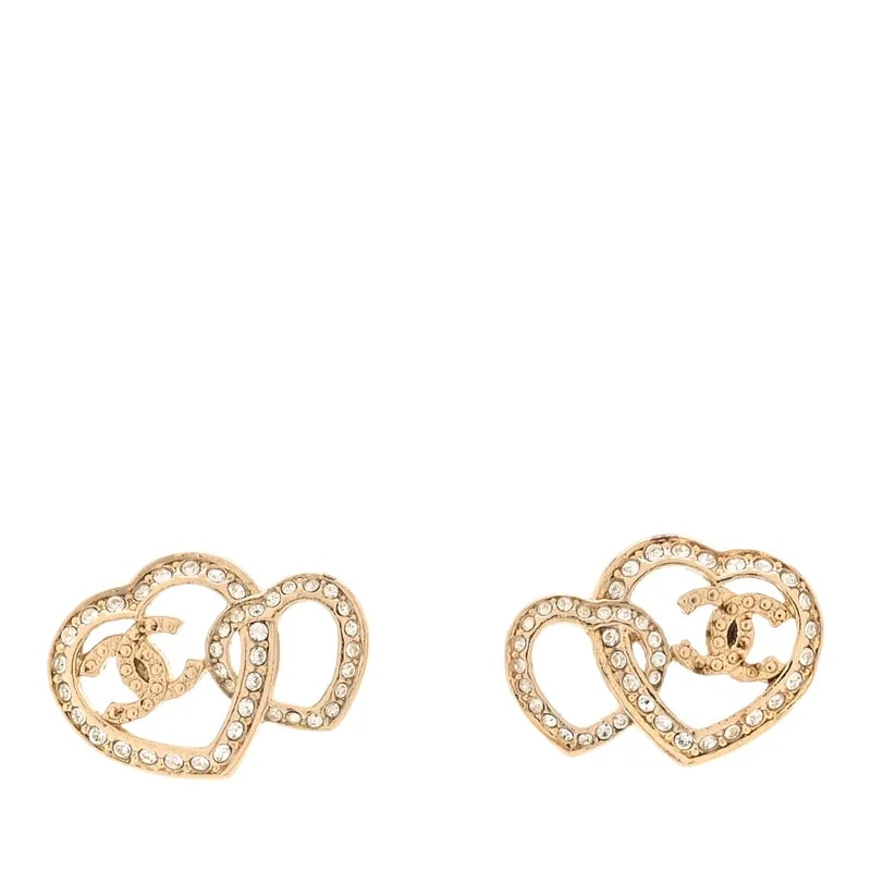 Chanel — Metal CC Double Heart — Jewelry — resale